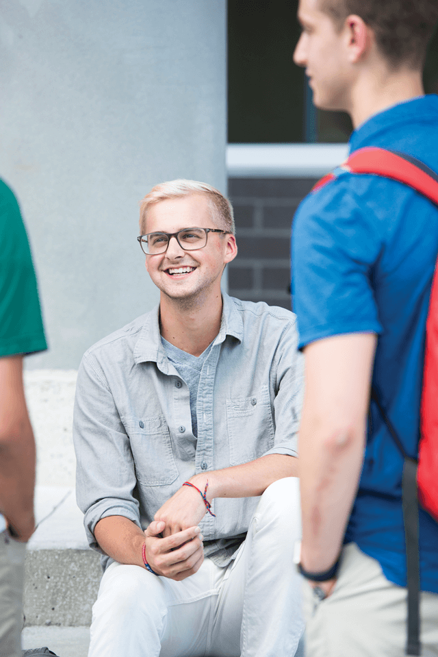 undergrad students outdoors